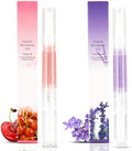 Meschett 2PCS Cuticle Oil Pens for Nail Care, Moisturizing Nail Oil Pen with Soft Brush, Hydrating Cuticle Oil for Dry Nails & Cuticles (Cherry & Lavender Flavor) by MESCHETT