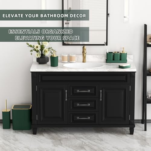 XLHOMO Bathroom Accessory Set - 10PC Gorgeous Green Bathroom Set - Image 6