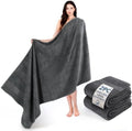 Cotton Paradise 100% Cotton Turkish Towel Set, Soft Absorbent Quick Dry, 2 Piece 35x70 Bath Sheet Set, Dark Gray by UNITEDHOMETEXTILE