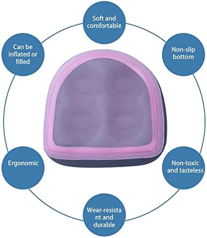 Inflatable Hot Tub Seat Booster with Suction Cups & Mesh Cover, Dual Use Inflatable Hot Tub Cushion Seat, Non Slip Blow Up Pillow Hot Tub Chairs Accessories for Adults Elderly Spa Bathtub - Image 3