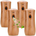 Automatic Air Freshener Spray Dispenser (4-Pack), Free Standing or Wall Mounted Adjustable Aromatherapy Machines for Home, Indoor, Bathrooms, Offices, Hotels and Commercial Places (Wood, 001)