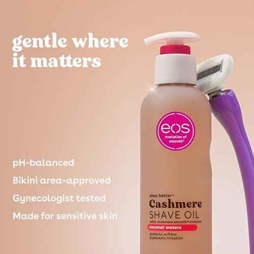 eos Cashmere Shave Oil – Coconut Waters, Moisturizing Shave Oil, 6 oz - Image 4
