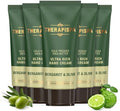 THERAPISPA Ultra Rich Hand Cream – Intensive Hydration & Repair for Dry, Chapped Hands | Enriched with Shea Butter, Ceramides, Niacinamide (B3) & Panthenol (B5) (Bergamot & Olive, 2.0 oz, Pack of 5) by THERAPISPA