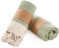 BAY LAUREL Turkish Hand Towel – Pack of 2 | Soft & Absorbent Decorative Towels for Bathroom, Hand, Face, Hair, Gym, Yoga, SPA, Kitchen & Tea | Boho Decor (Pistachio, Diamond 15x26 Inches (Set of 2) by BayLaurel