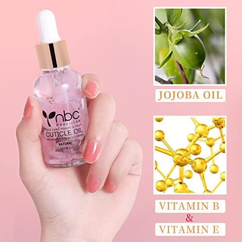 Nail Cuticle Oil, 2Pcs 30ml Rose & Strawberry Cuticle Oil Set Nail Growth Oil with Vitamin E, Jojoba Oil Natural Plant Based Cuticle Oil for Nails Smoothing, Nourishing, Moisturizing - Image 3