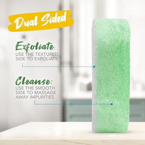 Spongeables Pedi Scrub Foot Exfoliating 5+ Wash Travel Sponge, Citron Eucalyptus, 1 Count - Image 5