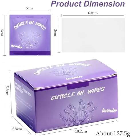 NovaCharm 100Pcs Cuticle Oil for Nails, Individually Packaged Lavender Scented Nail Care Pads for Moisturizing Cuticles -Wipes for Travel & Mini Cuticle Oil Bulk for Salon Use, Easy to Use - Image 7