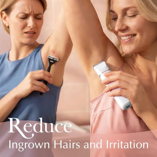 Risina 2-in-1 Bikini Trimmer for Women, Pubic Hair Trimmer, Face Shaver - Image 6