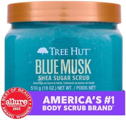 Tree Hut Blue Musk Body Scrub, Exfoliating Sugar Scrub, Vegan,18 Ounce (Pack of 12) - Image 3