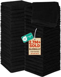 Utopia Towels 60 Pack Washcloths, 12x12 in, 100% Cotton, Black by UTOPIATOWELS