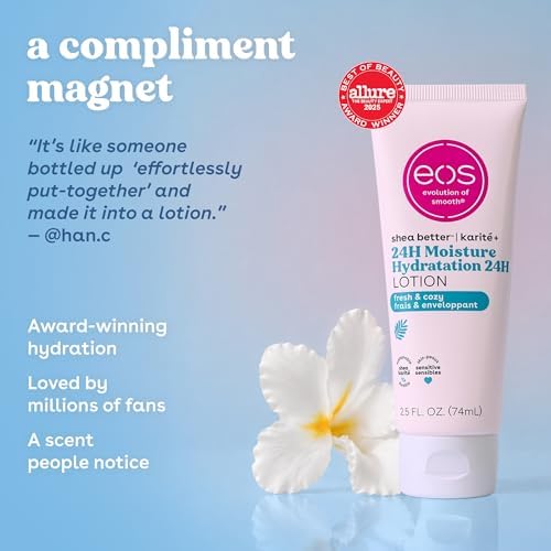 eos 24H Moisture Travel Body Lotion- Fresh & Cozy, Mini Size, 2.5 fl oz - Image 3
