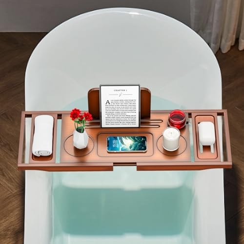 Banlilu Bathtub Tray - Bath Tray Expandable - Bath Tub Tray Table for Bathtub, Ajustable Size, Fits Most Tubs - Image 6