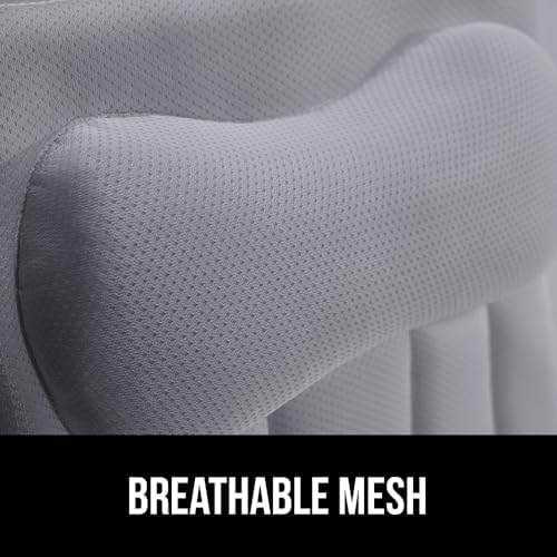 GORILLA GRIP Bath Pillow for Tub, 6 Strong Suction Cups, 4D Mesh, Gray - Image 5