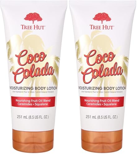 Tree Hut Coco Colada Moisturizing Body Lotion, Ceramide and Squalene Formula Helps Protect Skin, Long-lasting Hydration Leaves Skin Feeling Soft & Moisturized, 8.5 fl oz. (Pack of 2) by TreeHut