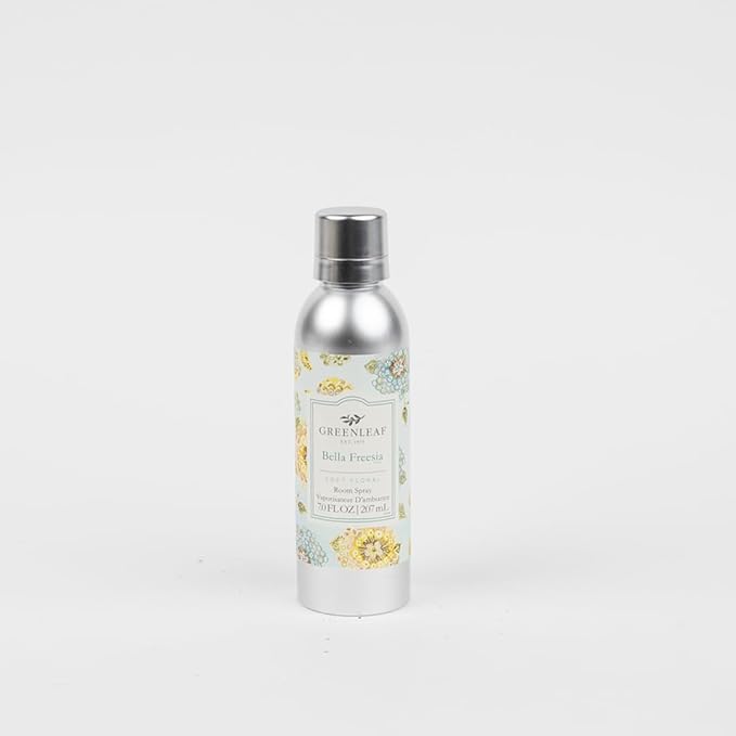Greenleaf Gifts Bella Freesia Scented Room Air Freshener Spray | Non-Aerosol 7 oz Spray | Floral Scented Air Freshener for Home | Home Fragrance for Bedroom & Bathroom