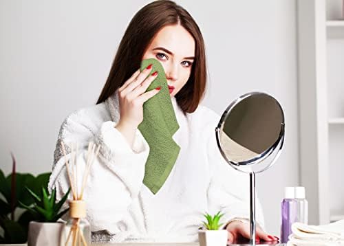 Utopia Towels 60 Pack Washcloths, 12x12 in, 100% Cotton, Sage Green - Image 3