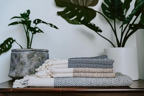 BAY LAUREL Turkish Hand Towel – Pack of 2 | Soft & Absorbent Decorative Towels for Bathroom, Hand, Face, Hair, Gym, Yoga, SPA, Kitchen & Tea | Boho Decor (Beige, Herringbone 15x26 Inches (Set of 2) - Image 7