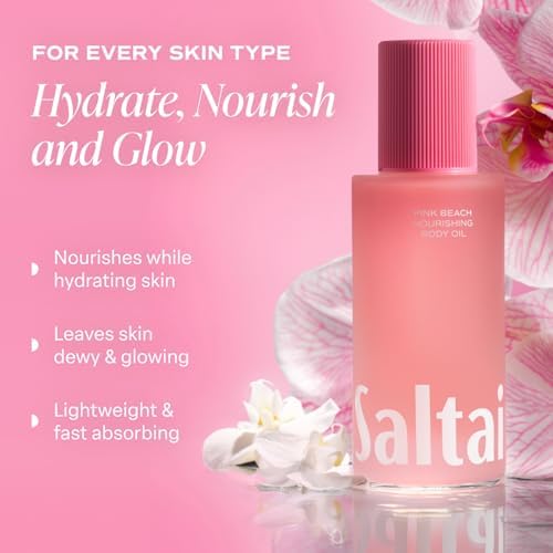 Saltair Body Oil - Luxurious Pink Beach After Shower and Bath Oil for Women and Men. Botanical, Non-Greasy, Well-Absorbing Moisturizer for Hydrating Dry Skin – 4oz Pump Bottle (Pack of 2) - Image 6