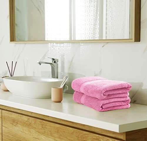 Utopia Towels 8 Piece Luxury Towel Set – Majestic Plush, Super Absorbent & Quicker-to-Dry, Thick 100% Ring Spun Cotton Towels for Bathroom, Spa & Hotel – 2 Bath, 2 Hand, 4 Washcloths, Pink (Pack of 2) - Image 6