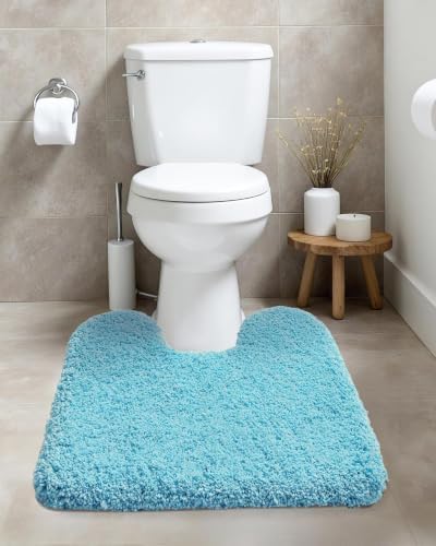 ILANGO Toilet Rugs U Shaped 22" × 24",Soft Absorbent Microfiber Bath Rugs - Image 2