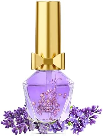 Cuticle Oil, Cuticle Nail Oil Infused with Real Flowers, Lavender 12ml by JiashengDirect