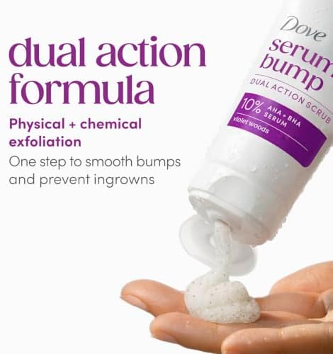 Dove KP Bump Body Scrub with 10% AHA & BHA For Rough Bumpy Skin, Violet Woods Scent, 8.5 Ounce (Pack of 4) - Image 3
