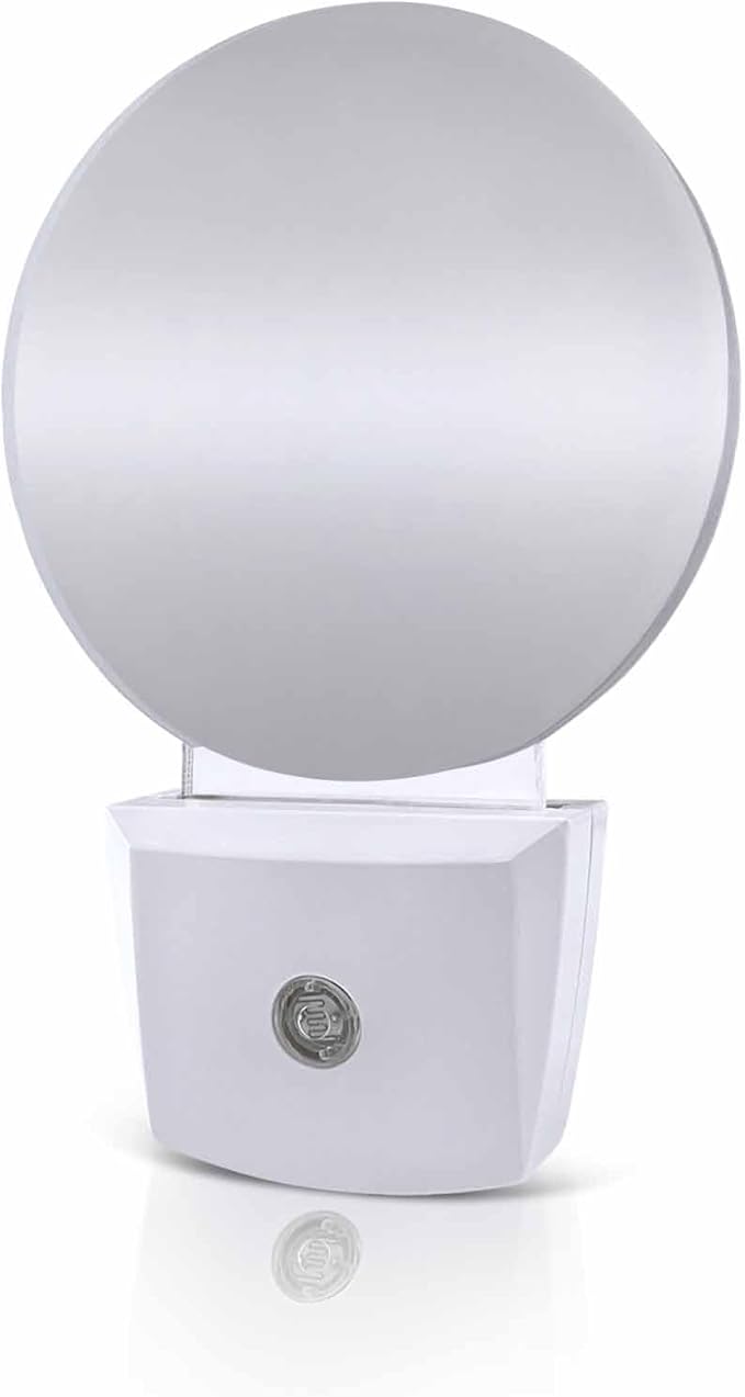 Night Lights Auto Sensor Grey Ombre Night Light Solid Color Round Lamp Plug-in LED Nightlights Dusk to Dawn for Living Room Bedroom Bathroom Hallway Wall Decor