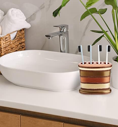 Zahari Home 4pc Contempo Stylish Bathroom Accessories Set Shower Soap Dispenser, Tumbler, Tooth Brush Holder and Soap Holder Luxury Contemporary Decor Unique Design Modern Bathroom Shower Set - Image 4