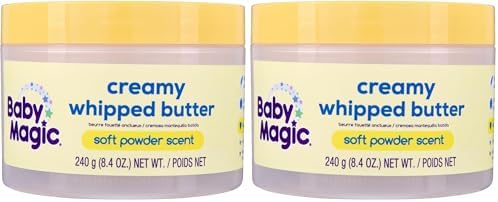 Baby Magic Creamy Whipped Butter, Helps Keep Skin Feeling Healthy and Baby Soft, Hypoallergenic, 8.4 fl oz. (Pack of 2) by BabyMagic