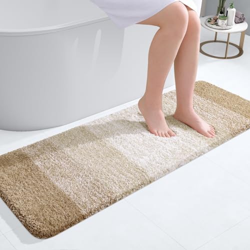 OLANLY Bathroom Runner Rug 47x17, Extra Soft Absorbent Microfiber Bath Rugs by OLANLY