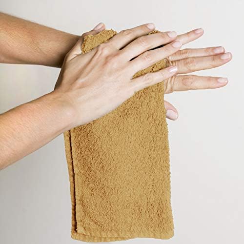 Utopia Towels 24 Pack Washcloths, 12x12 in, 100% Cotton, Beige - Image 3