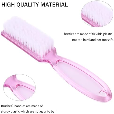 6 PCS Handle Grip Nail Brush,Hand Fingernail Cleaner Brush Manicure Tools Scrub Cleaning Brushes for Toes and Nails Cleaner (Multicolor) - Image 2