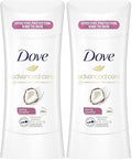 Dove Antiperspirant Deodorant with 48 Hour Protection Caring Coconut Deodorant for Women 2.6 oz (Pack of 2) by Dove