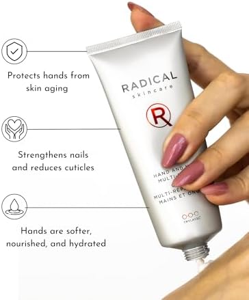 Radical Skincare Hand & Nail Multi Repair Creme - Provides Moisture & Fights Aging | Strengthens Nails & Cuticles | For All Skin Types Including Sensitive Skin | Cruelty & Paraben Free (2.5 Oz) - Image 2