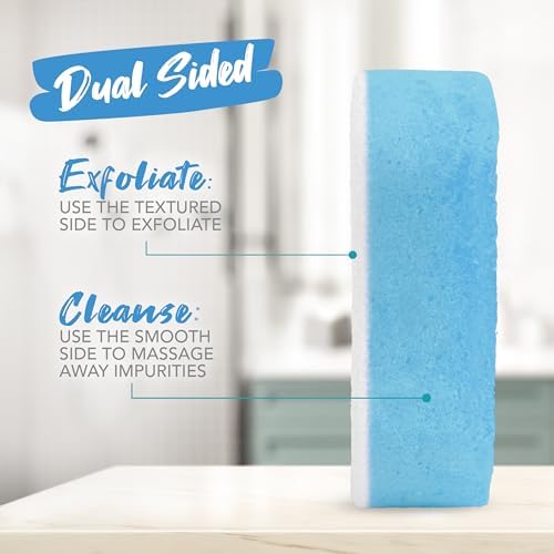 Spongables Pedi Scrub Foot Exfoliating 20+ Wash Sponge, Fresh Linen, 1 Count - Image 5