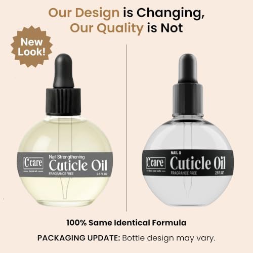 C CARE Fragrance Free Cuticle Oil For Nails - Repairs Cuticles Overnight - Moisturizes and Strengthens Nails and Cuticles - Dropper & Brush included - 2.5oz - Image 2