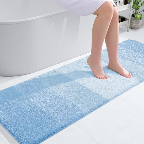 OLANLY Bathroom Runner Rug 59x20, Extra Soft Absorbent Microfiber Bath Rugs by OLANLY