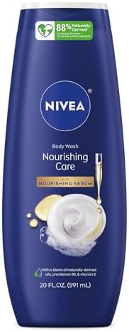 NIVEA Nourishing Care Body Wash, Nourishing Serum, 20 Fl Oz (Pack of 12) by Nivea
