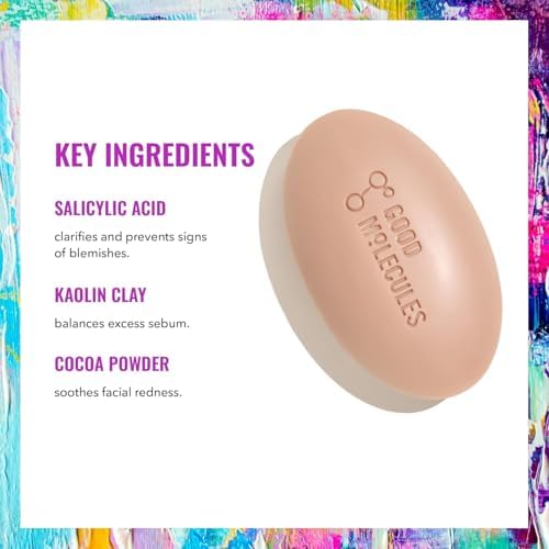 Good Molecules Clarify and Cleanse Bar, Salicylic Acid Bar Soap, Pack of 2 - Image 3