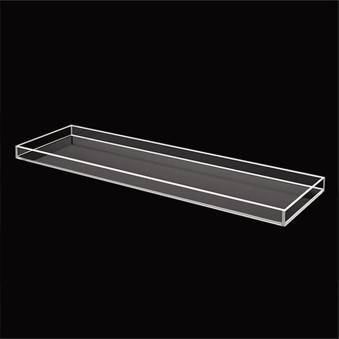 Wangunan 33 inch Luxury Bathtub Table - Shelf Organizer for Bathtub & Shower Storage (Clear)