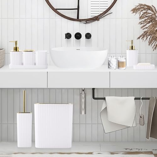 XLHOMO Bathroom Accessories Set - Gorgeous White Bathroom Set - Image 2