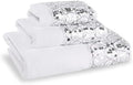 Zahari Home Sinatra Modern Bathroom Towel Set - 3 Piece Luxury Contemporary Decor Bling White Bath Towel Sets Soft, Plush and Highly Absorbent by ZahariHome