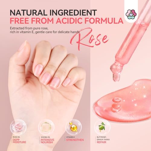 SAVILAND Cuticle Oil Vitamin E Rosehip 40ml Plant-Based Nail Growth Oil - Image 3