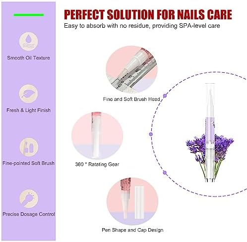 15 PCS Cuticle Oil for Nails, GRUNIL Cuticle Oil Pen for Nail Growth Treatment, Nail Strengthener for Thin Nails and Growth Nail Oil Home Nail Care Kit Pedicure Supplies Manicure Tools - Image 5