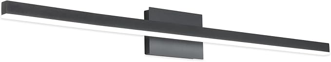 Joossnwell LED Vanity Light Black 47.2inch Modern Bathroom Lighting Fixtures Over Mirror Aluminum Wall Lights 30W 6000K