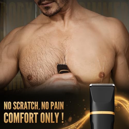 Risina Body Trimmer for Men, 2-in-1 Groin & Body Hair Trimmer, IPX7 Waterproof Electric Razor, Ball & Pubic Hair Trimmer for Private Areas, Ceramic Blade Body Shaver, Rechargeable Grooming Kit - Image 2