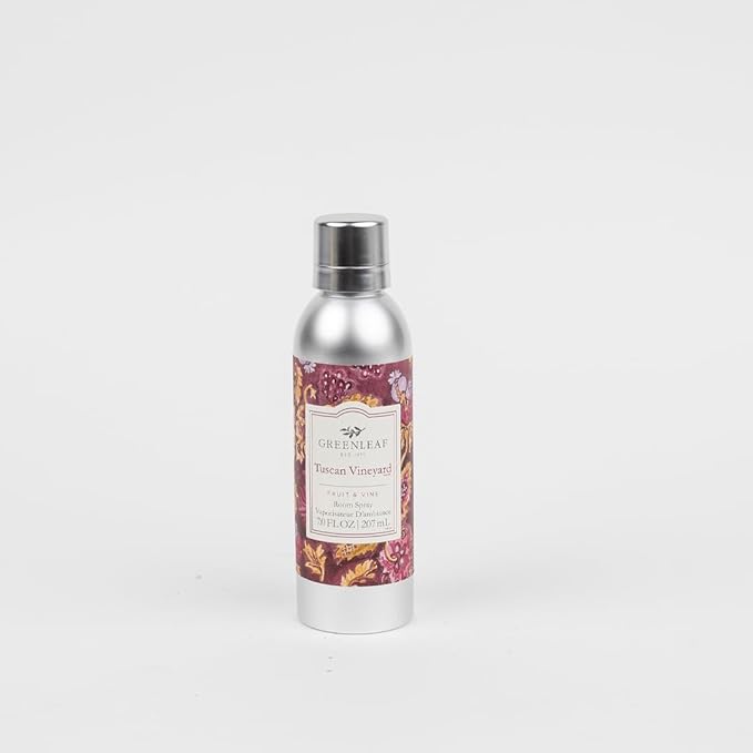 Greenleaf Gifts Tuscan Vineyard Scented Room Air Freshener Spray | Non-Aerosol 7 oz Spray | Grape Scented Air Freshener for Home | Home Fragrance for Bedroom & Bathroom