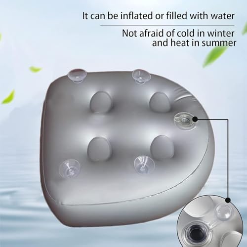 Hot Tub Seats for Adults, Inflatable Hot Tub Accessories with Suction Cup and Mesh, Inflatable and Water-Filled Dual Purpose Hot Tub Booster Seat Comfortable Soft Hot Tub Cushion (Gold) - Image 6