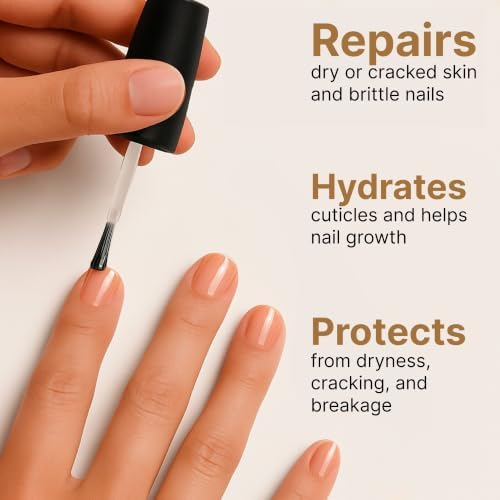 C CARE Pomegranate and Fig Cuticle Oil For Nails - Repairs Cuticles Overnight - Moisturizes and Strengthens Nails and Cuticles - Dropper & Brush included - 2.5oz - Image 4