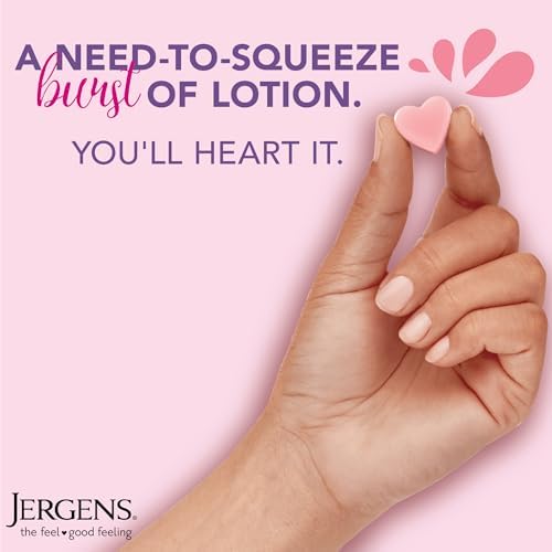 Jergens Cherry Almond Lotion Bursts, Squishy Heart-Shaped Moisturizer Bursts, Lotion Gifts for Teens, 38 Ct (Pack of 2) - Image 2